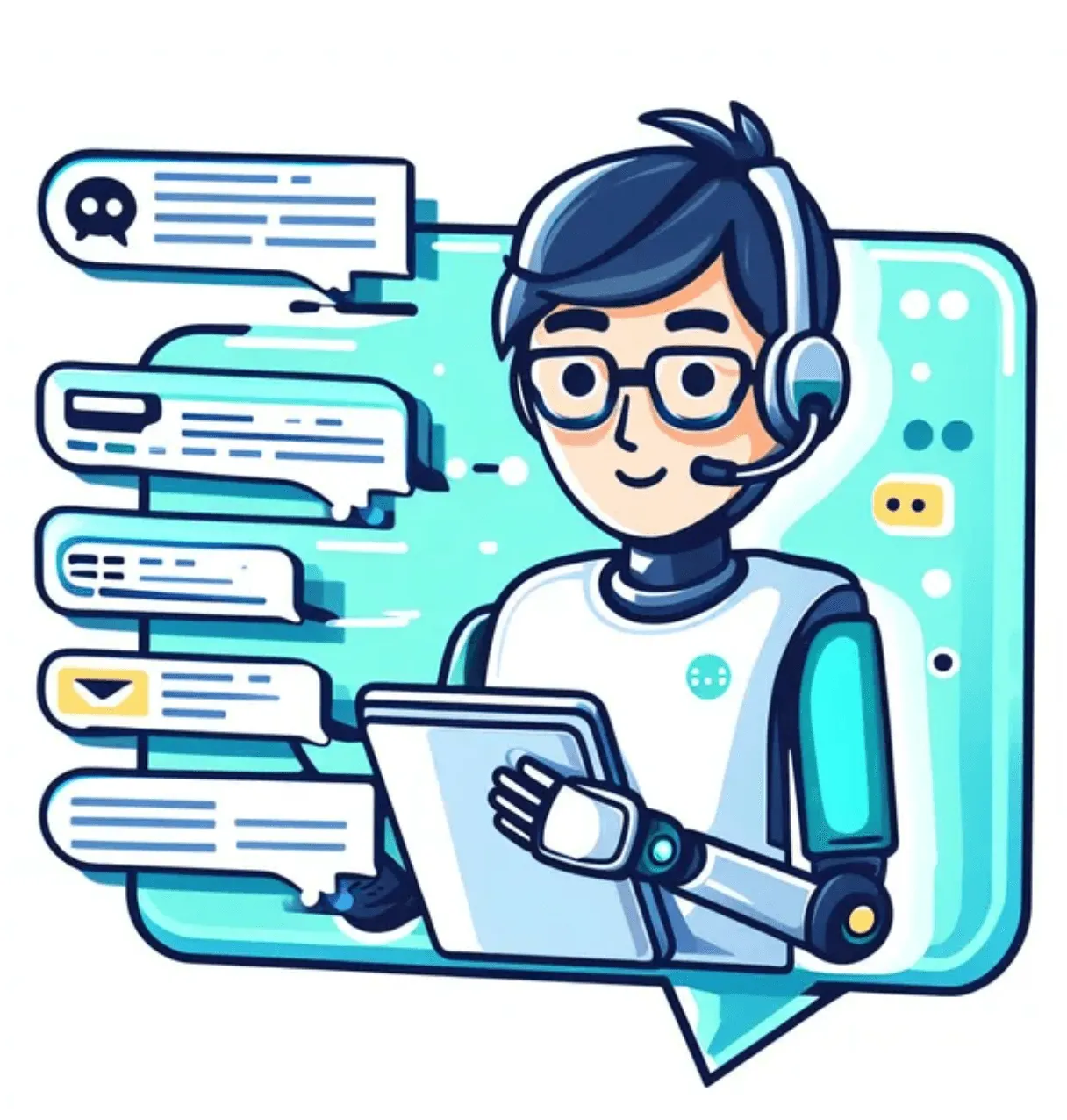 Mentbot mascot replying to Facebook comments